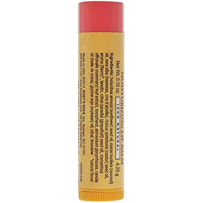 Burt's Bees PINK GRAPEFRUIT LIP BALM 0.15 OZ - Image 2